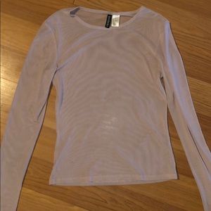 Mesh long sleeve top